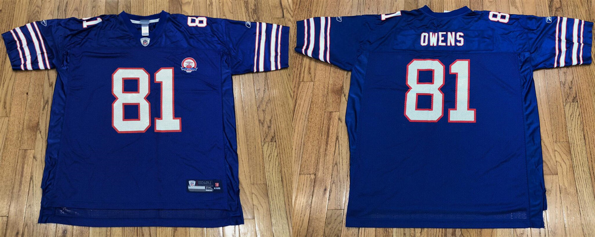 Men's Buffalo Bills #81 Terrell Owens Blue Football Stitched Jersey